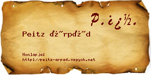 Peitz Árpád névjegykártya